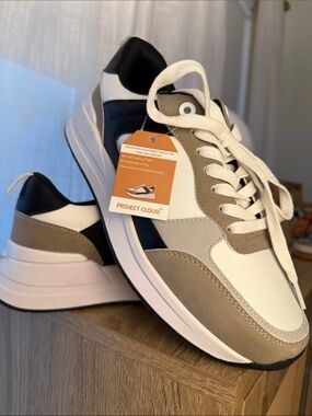 Project Cloud Kurt Neutral Tone Platform Sneakers - White, Taupe, Grey, Black